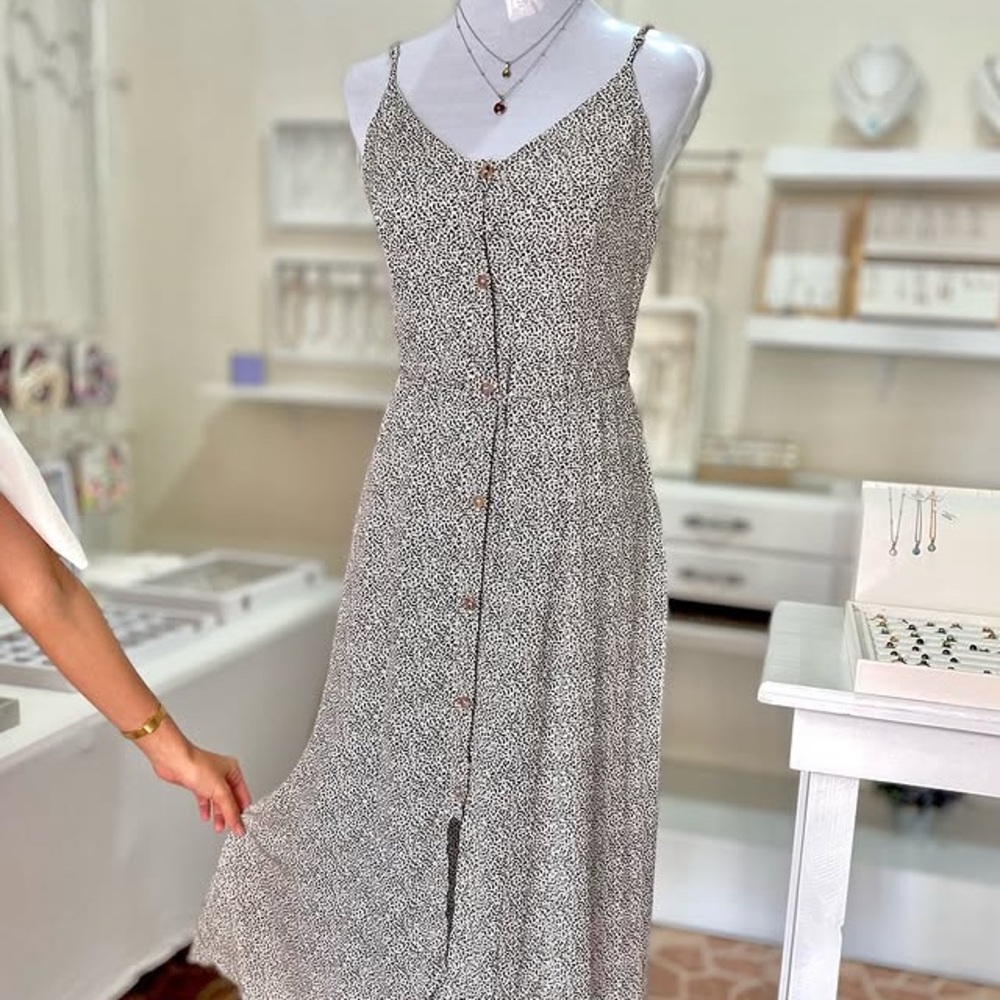 Sienna Sky Black and White Spaghetti Strap Dress